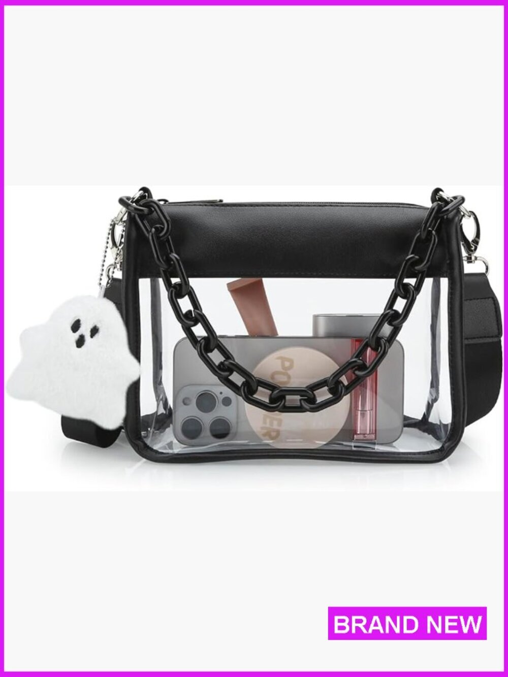 Clear Crossbody Bag Stadium Approved Small Concert Purse Lightweight
